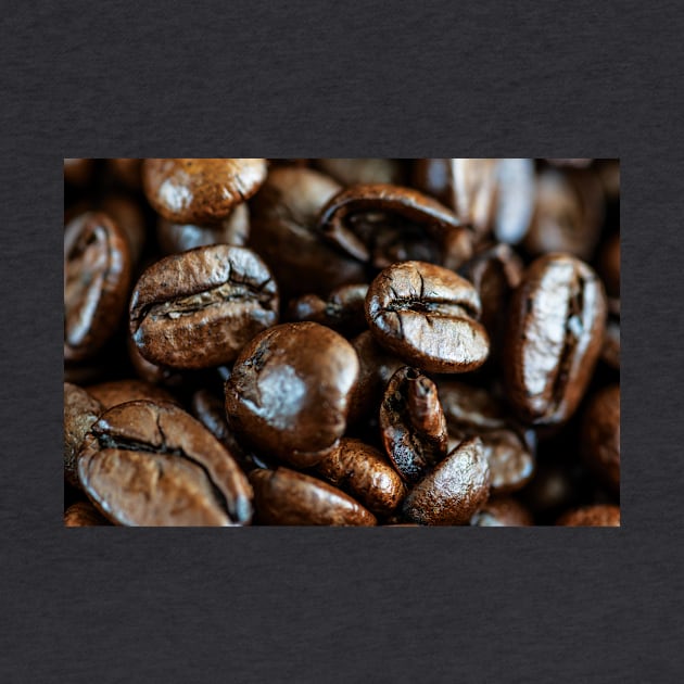 Coffee beans close up by StefanAlfonso